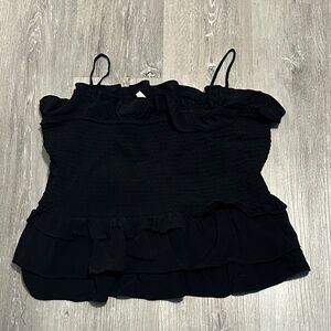 American Eagle Outfitters Black Ruffled Camisole